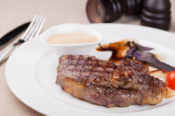 Grilled beef steak