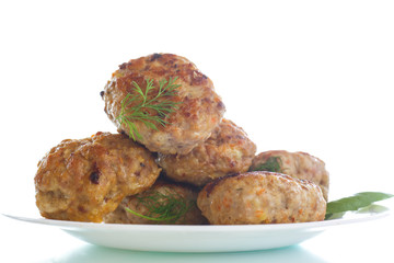 fried meatballs with herbs