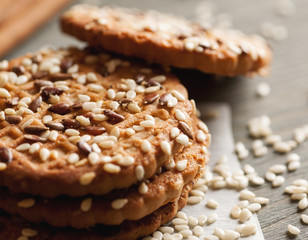 Homemade cookies on paper napkin