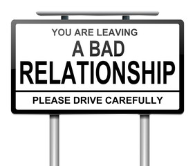 Bad relationship concept.