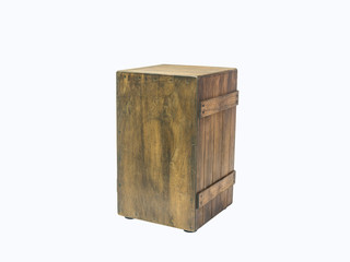 Isolated photograph of a Cajon hand drum