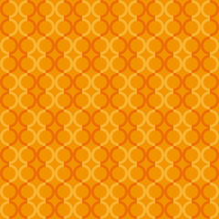 Geometric fun pattern with dark and light orange circles