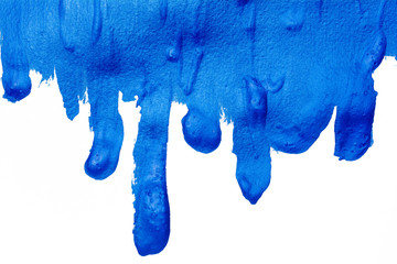 Blue acrylic background with drips