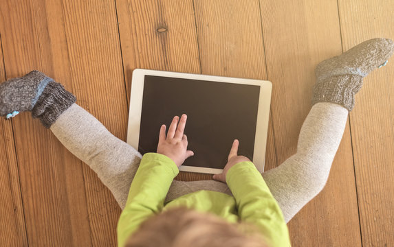 Toddler Touching Tablet