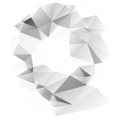 Fototapeta premium Geometric Abstract Background, Triangular Modern style, on a whi