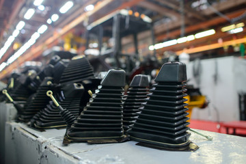 Machine-Building Plant, assembly shop, selective focus