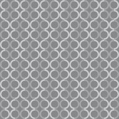 Geometric fun pattern with dark and light grey circles