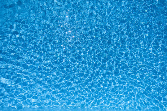 Blue water abstract in swimming pool