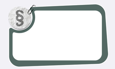 Frame and crumpled slip of paper and paragraph