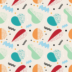 Fototapety  Seamless vintage pattern. Seamless pattern with fruits and veget