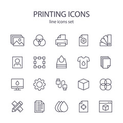 Printing icons.