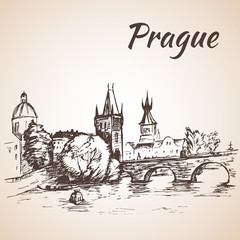 Naklejka premium Czech Republic - Charles bridge