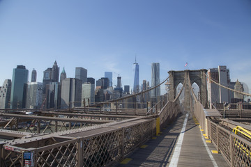 Fototapeta premium Most Brookliński w słoneczny dzień w Nowym Jorku