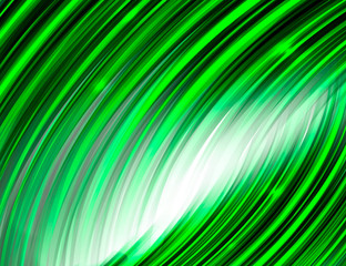 Abstract colorful wave on white background. Shiny bright curves