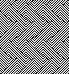 Vector seamless texture. Modern geometric background. Repeated monochrome pattern of rhombuses.