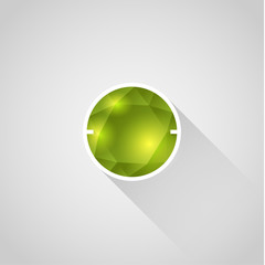 vector polygon green crystals, design element
