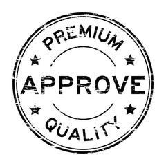 Grunge approve and premium quality stamp