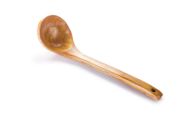 Wooden spoon isolated on white