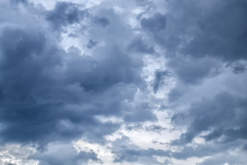 Overcast sky with dark clouds, The gray cloud ,Before rain.