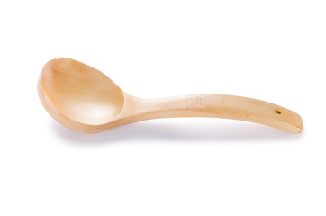 Wooden spoon isolated on white