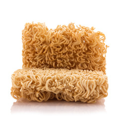 Instant noodles, isolated on white background