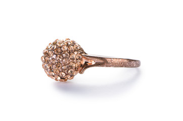 Jewellery ring isolated on the white