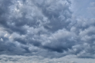 Overcast sky with dark clouds, The gray cloud ,Before rain.