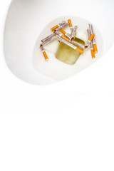 Quit Smoking : Cigarettes in the toilet