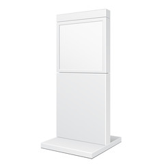 Outdoor City Light Box Advertising Stand Banner Shield Display, Advertising. Illustration Isolated On White Background. Vector EPS10