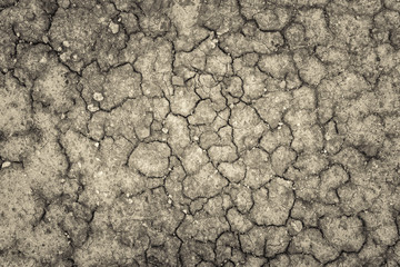 Land with a dry cracked ground , season water shortage.