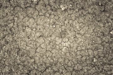 Land with a dry cracked ground , season water shortage.
