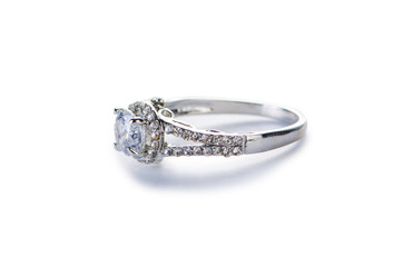 Jewellery ring isolated on the white