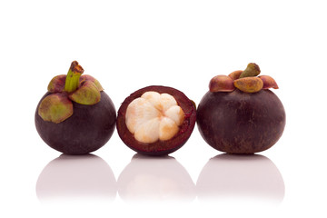 mangosteen isolated on white background