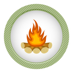 Bonfire colorful icon