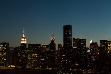 Fototapeta na wymiar New York City Midtown Manhattan at night
