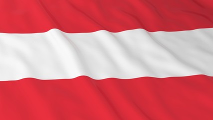 Austrian Flag HD Background - Flag of Austria 3D Illustration