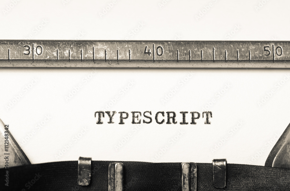 Fototapete word typescript typed on typewriter