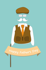 vector illustration of senior man accessories. father's day concepts. eps 10