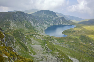 amazing Landscape of The Kidney lake, The Seven Rila Lakes, Bulgaria