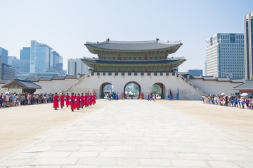 SEOUL,South Korea - MAY 22: Changing of the Royal guard ceremony