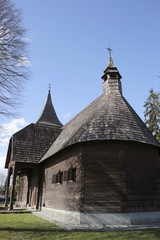 Fototapeta premium Saint Barbara authentic Turopolje chapel in Velika Mlaka near Zagreb, Croatia