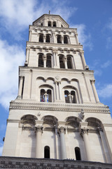 Fototapeta na wymiar Sveti Duje famous tower in Split, Croatia