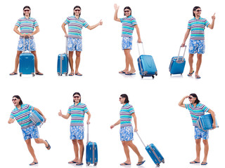 Fototapeta premium Man preparing for this summer vacation