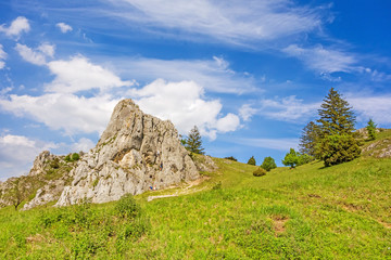 Mountains of the valley Eselsburger Tal, Swabian Alps
