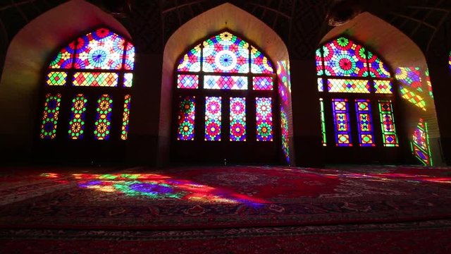 in iran colors from the windows the olf mosque traditional scenic light.