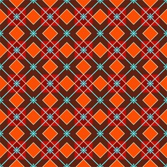 Geometric background made of squares, seamless, red-brown. 