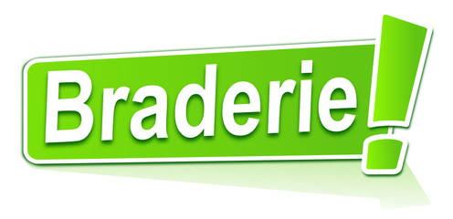 braderie sur étiquette verte