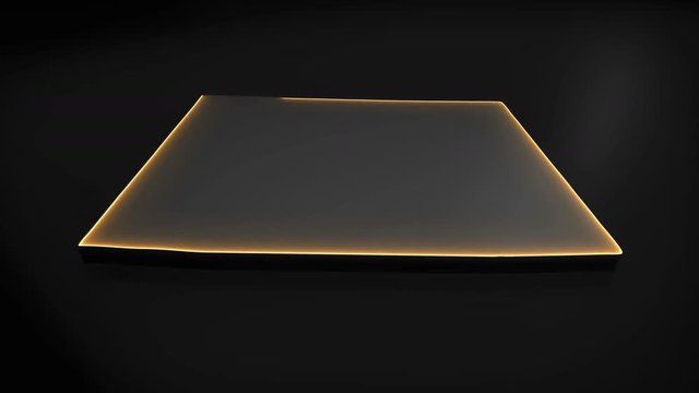 Seamless looping 3D animation of the map of Wyoming including 2 versions and alpha matte