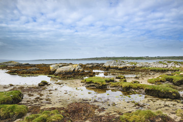 Landscape of Bothar Gear bay, Carraroe, County Galway, Ireland