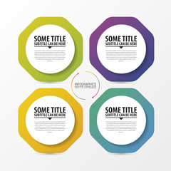 Circle infographic. Template for diagram. Vector